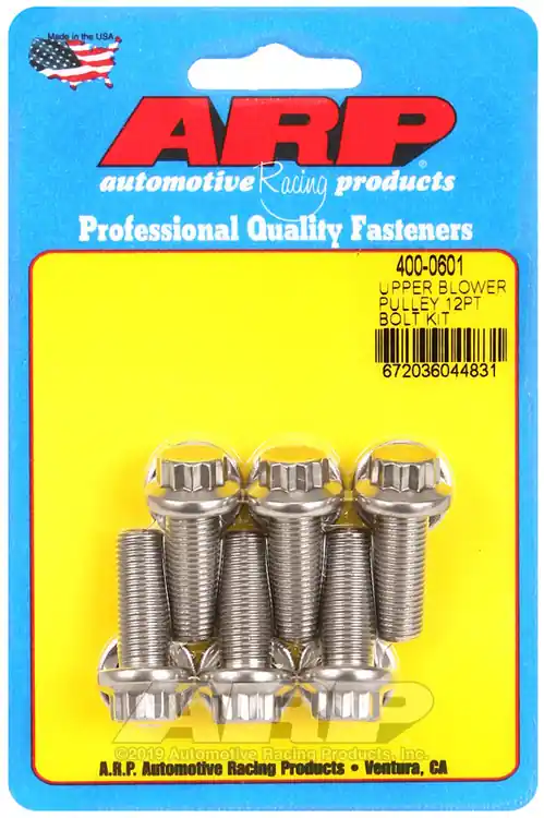 ARP Upper Blower Pulley Stainless Steel 12-Point Bolt Kit for Automotive Applications Certified