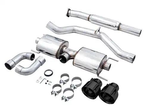 Fast Shipping AWE Subaru BRZ/ Toyota GR86/ Toyota 86 Touring Edition Cat-Back Exhaust- Diamond Black Tips - 3015-33486
