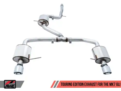 AWE Tuning 18-19 Volkswagen Jetta GLI Mk7 Touring Exhaust - Chrome Silver Tips (Fits High-Flow DP) - 3015-22070 Secure Checkout