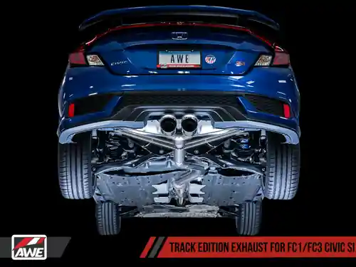 AWE Tuning 2016+ Honda Civic Si Track Edition Exhaust w/Front Pipe & Dual Diamond Black Tips - 3020-33066 Best Seller