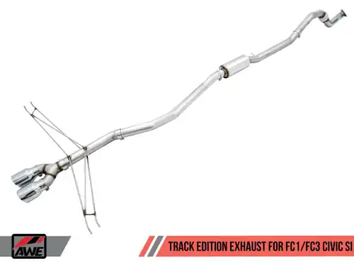 AWE Tuning 2016+ Honda Civic Si Track Edition Exhaust w/Front Pipe & Triple Chrome Silver Tips - 3020-52008 Bulk Order