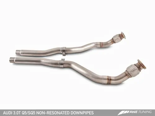 AWE Tuning Audi 8R 3.0T Non-Resonated Downpipes for Q5 / SQ5 - 3220-11016 Affordable