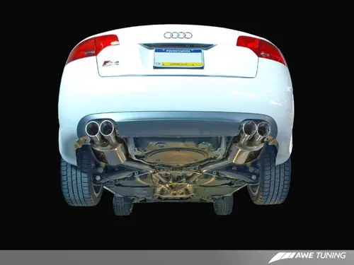 New Arrival AWE Tuning Audi B7 S4 Touring Edition Exhaust - Polished Silver Tips - 3015-42014