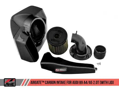 Today Only AWE Tuning Audi B9 A4/A5 2.0T Quattro Carbon Fiber AirGate Intake w/ Lid - 2660-15028