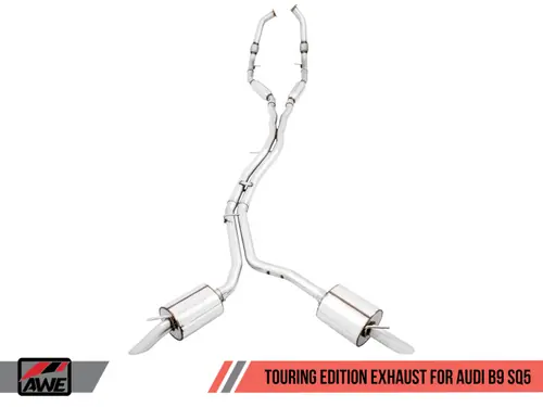 AWE Tuning Audi B9 SQ5 Resonated Touring Edition Cat-Back Exhaust - No Tips (Turn Downs) - 3015-31016 Fan Favorite