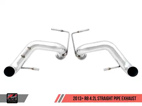 Brand New AWE Tuning Audi R8 4.2L Straight Pipe Exhaust (2014+) - 3010-11090