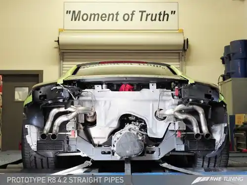 New Arrival AWE Tuning Audi R8 4.2L Straight Pipe Exhaust - 3010-11018