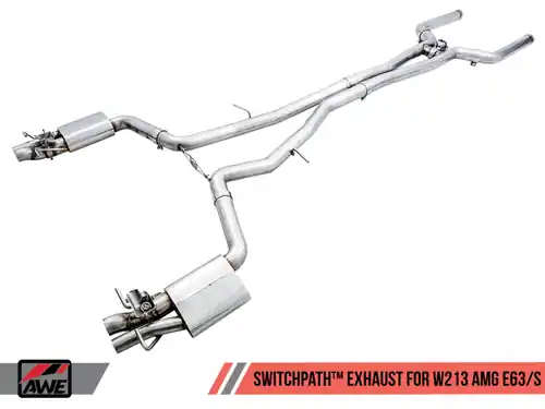 Get Yours AWE Tuning Mercedes-Benz W213 AMG E63/S Sedan/Wagon SwitchPath Exhaust System - for DPE Cars - 3025-31044
