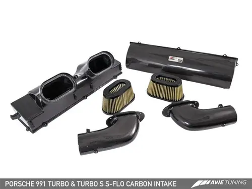 AWE Tuning Porsche 991 (991.2) Turbo and Turbo S S-FLO Carbon Intake - 2660-13040 Professional Grade