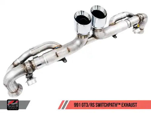 AWE Tuning Porsche 991 GT3 / RS SwitchPath Exhaust - Chrome Silver Tips - 3025-32016 Affordable