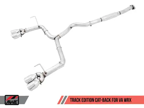 AWE Tuning Subaru WRX/STI VA/GV Sedan Track Edition Exhaust - Chrome Silver Tips (102mm) - 3020-42058 Shop Now