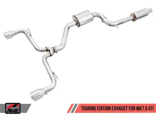 Warranty Included AWE Tuning Volkswagen GTI MK7.5 2.0T Touring Edition Exhaust w/Chrome Silver Tips 102mm - 3015-32096