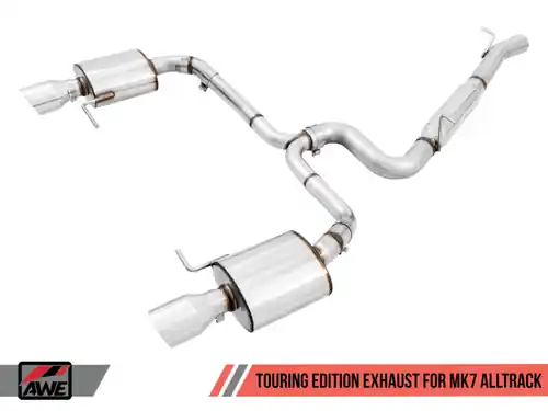 AWE Tuning VW MK7 Golf Alltrack/Sportwagen 4Motion Touring Edition Exhaust - Polished Silver Tips - 3015-32098 Editor’s Pick