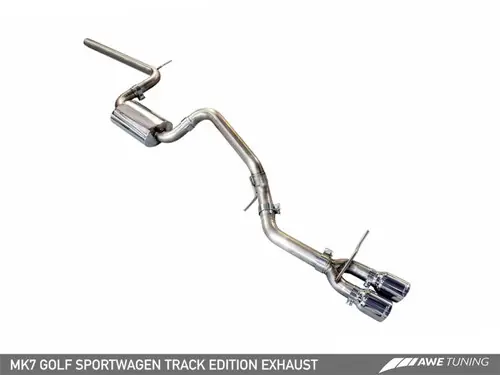 Premium AWE Tuning VW MK7 Golf SportWagen Track Edition Exhaust w/Diamond Black Tips (90mm) - 3020-23020