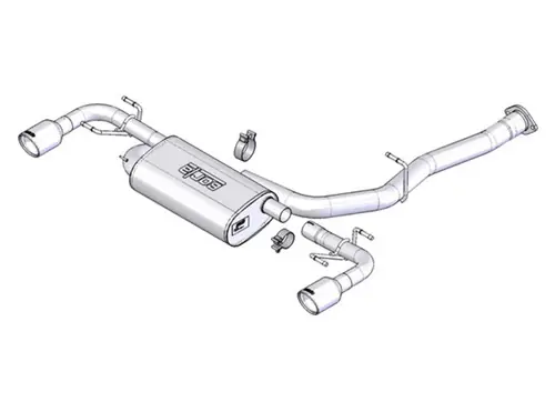 Popular Borla 03-09 Mazda RX-8 1.3L Single Round Rolled Angle-Cut Cat-Back Exhaust