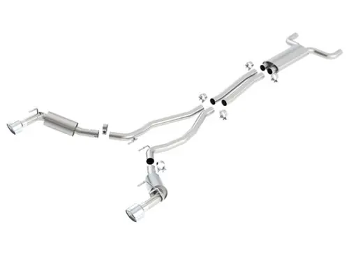 Modern Borla 10-13 Chevy Camaro SS 6.2L V8 Single RoundTip Split Rear Exit S-Type Catback Exhaust