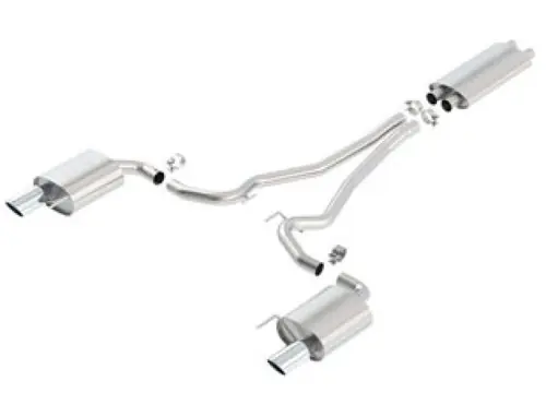 Borla 15-16 Ford Mustang GT / Convertible 5.0L AT/MT EC-Type CB SS Single Round Rolled Tips Exhaus Worldwide Shipping