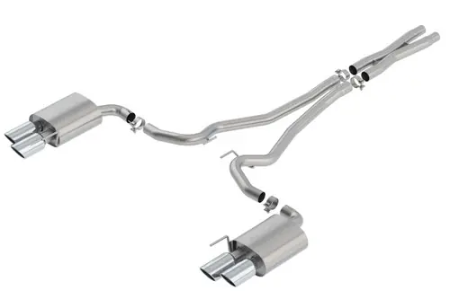 Discount Borla S-Type Cat Back 18-20 Ford Mustang GT Convertible 2.5in pipe 4in tip