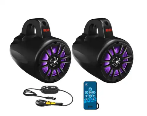 Must Have BOSS Audio Systems ATV 4in Amplified Bluetooth Waketower IPX5 Speakers