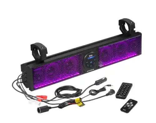 Secure Checkout BOSS Audio Systems ATV UTV Sound Bar System bsaBRT26RGB
