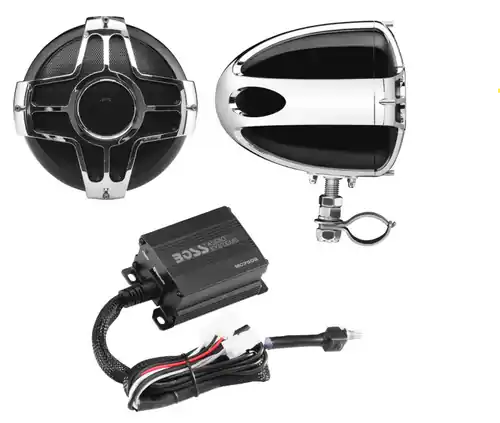 Budget BOSS Audio Systems Motorcycle Speaker Amplifier / Bluetooth / 4in Speakers bsaMC750B
