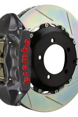 Popular Brembo 99-05 Honda S2000 Rear GTS BBK 4 Piston Cast 328x28 2pc Rotor Slotted Type-1-Black HA