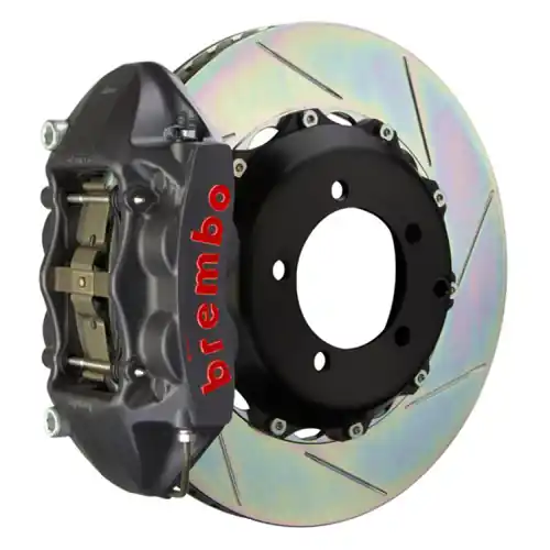 Popular Brembo 99-05 Honda S2000 Rear GTS BBK 4 Piston Cast 328x28 2pc Rotor Slotted Type-1-Black HA