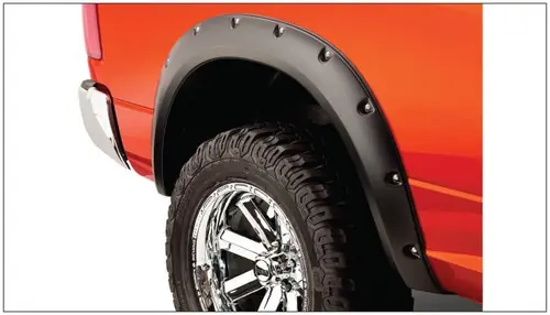 Bushwacker 02-08 Dodge Ram 1500 Fleetside Pocket Style Flares 2pc 75.9/76.3/97.9in Bed - Black #50018-02 Fan Favorite
