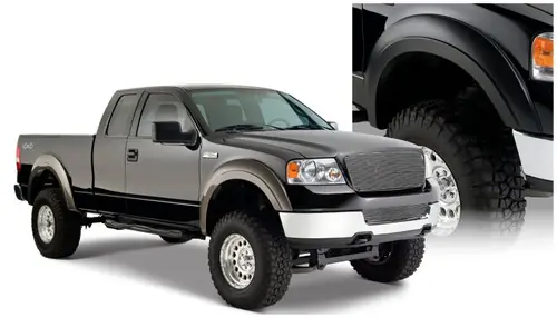 Bushwacker 04-08 Ford F-150 Styleside Extend-A-Fender Style Flares 4pc 66.0/78.0/96.0in Bed - Black Premium