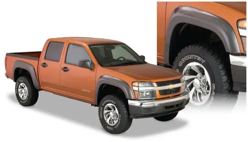 Bushwacker 04-12 GMC Canyon Extend-A-Fender Style Flares 2pc - Black Time-Limited