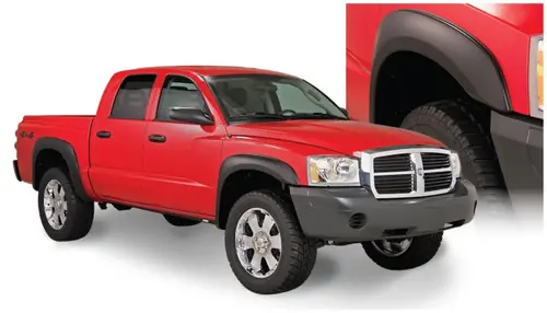 Bushwacker 05-10 Dodge Dakota Crew Cab Fleetside Extend-A-Fender Style Flares 4pc 64.9in Bed - Black Place Order
