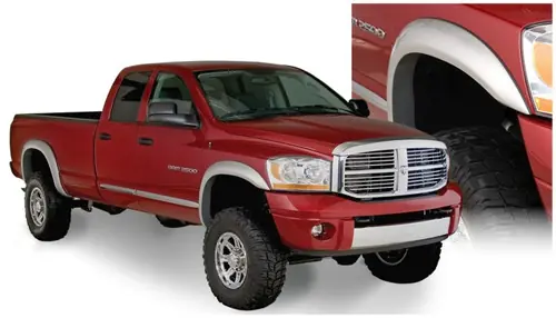 Last Chance Bushwacker 06-08 Dodge Ram 1500 Fleetside Extend-A-Fender Style Flares 4pc 97.9/98.3in Bed - Black