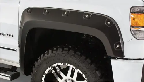 Must Have Bushwacker 07-10 GMC Sierra 2500 HD Boss Pocket Style Flares 2pc - Black #40089-02