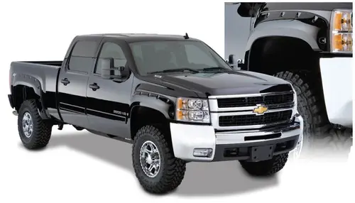 Express Delivery Bushwacker 07-13 Chevy Silverado 1500 Fleetside Cutout Style Flares 4pc 78.7/97.6in Bed - Black
