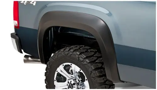 Bushwacker 07-13 GMC Sierra 1500 Fleetside Extend-A-Fender Style Flares 2pc 78.7/97.6in Bed - Black Fan Favorite