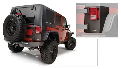 Bushwacker 07-18 Jeep Wrangler Trail Armor Rear Corners - Black Mega Sale