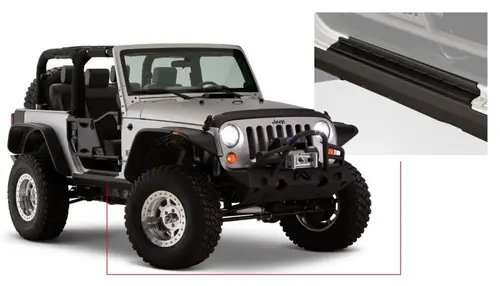 Latest Bushwacker 07-18 Jeep Wrangler Trail Armor Rocker Panel and Sill Plate Cover - Black