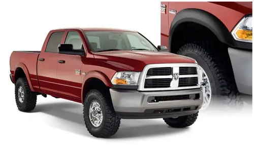 Holiday Sale Bushwacker 10-18 Dodge Ram 2500 Fleetside Extend-A-Fender Style Flares 4pc 76.3/98.3in Bed - Black