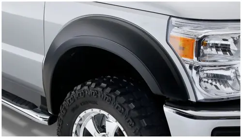 Bushwacker 11-16 Ford F-250 Super Duty Styleside Extend-A-Fender Style Flares 2pc - Black Markdown