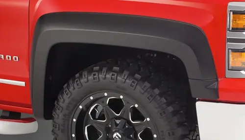 No Minimum Order Bushwacker 15-18 Chevy Silverado 2500 HD Extend-A-Fender Style Flares 2pc - Black
