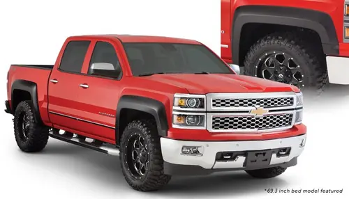 Bushwacker 15-18 Chevy Silverado 2500 HD Fleetside Extend-A-Fender Style Flares 4pc - Black Don’t Miss Out