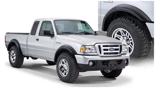 Bushwacker 93-11 Ford Ranger Styleside Extend-A-Fender Style Flares 4pc 72.0/84.0in Bed - Black Limited Edition