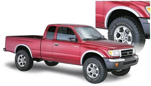 Bushwacker 95-04 Toyota Tacoma Fleetside OE Style Flares 4pc 74.5in Bed w/ 4WD Only - Black Top Rated