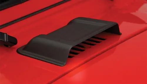 Bushwacker 98-18 Jeep Wrangler Trail Armor Hood Scoop (Textured Tpo) - Black Free Returns