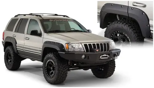 Flash Sale Bushwacker 99-04 Jeep Grand Cherokee Cutout Style Flares 2pc - Black
