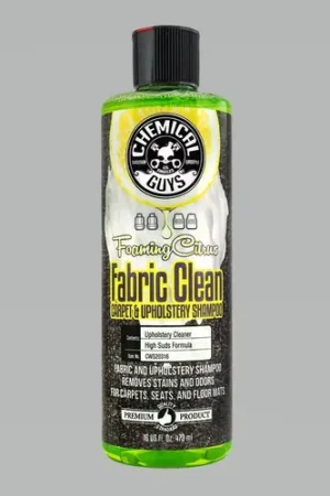 Professional Grade Chemical Guys Foaming Fabric Clean Carpet/Upholstery Shampoo & Odor Eliminator - 16oz - Case of 6