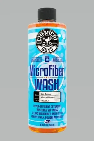 Chemical Guys Microfiber Wash Cleaning Detergent Concentrate - 16oz - Case of 6 Warranty Included