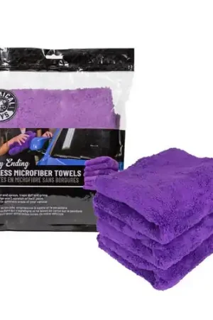 Chemical Guys Ultra Edgeless Microfiber Towel - 16in x 16in - Purple - 3 Pack - Case of 16 Cheap