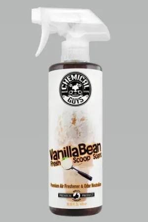 Exclusive Chemical Guys Vanilla Bean Air Freshener & Odor Eliminator - 16oz