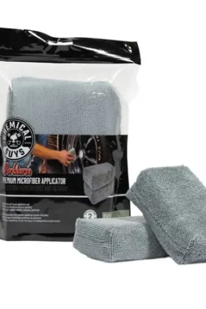 Weekend Sale Chemical Guys Workhorse Microfiber Applicator - 5in x 3in x 1.5in - Gray - 2 Pack - Case of 24